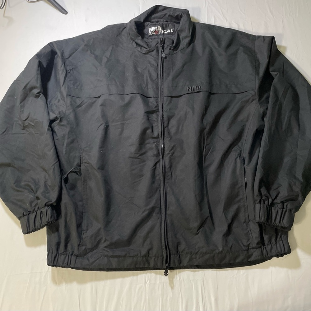 NRA Logo Tactical Concealed Carry Men's XL Full Zip Lined Windbreaker Jacket.